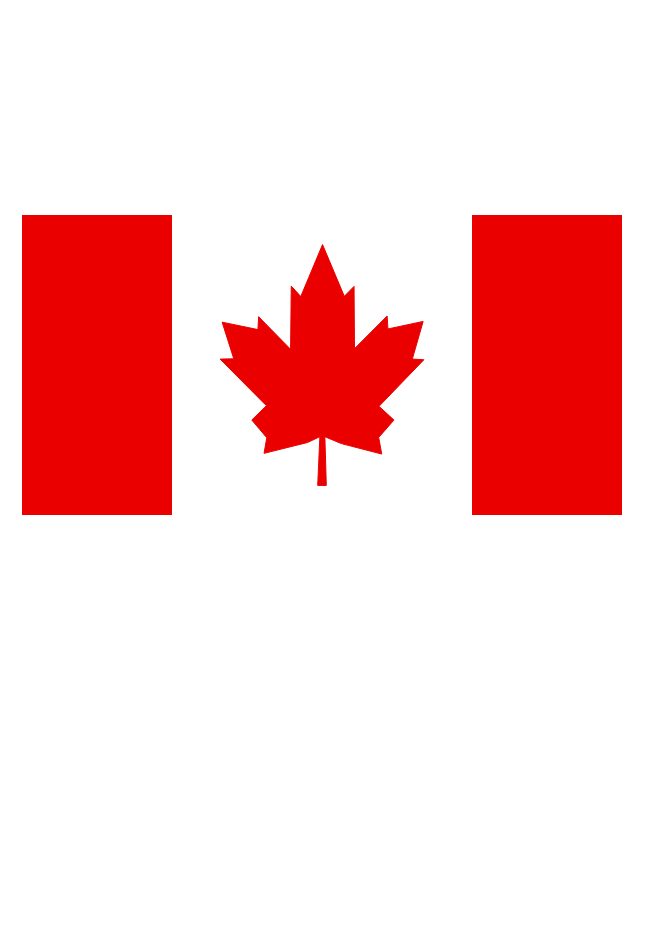 Red and white Canadian flag by itself.